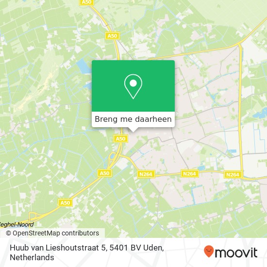 Huub van Lieshoutstraat 5, 5401 BV Uden kaart