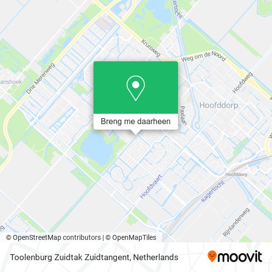 Toolenburg Zuidtak Zuidtangent kaart