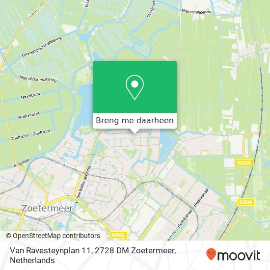 Van Ravesteynplan 11, 2728 DM Zoetermeer kaart