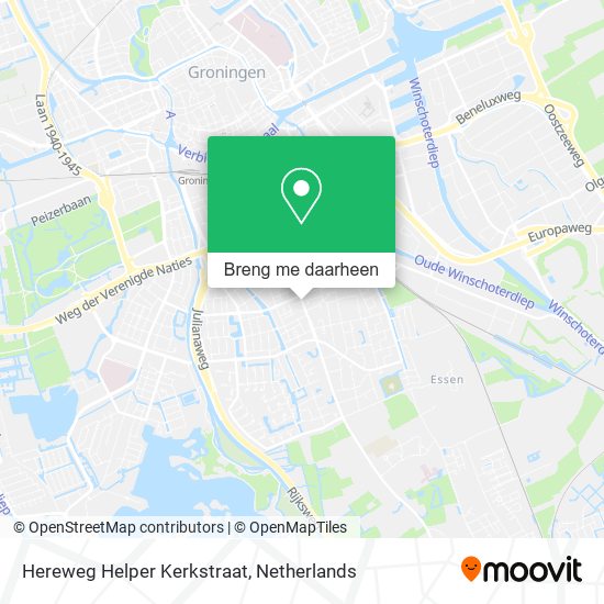 Hereweg Helper Kerkstraat kaart