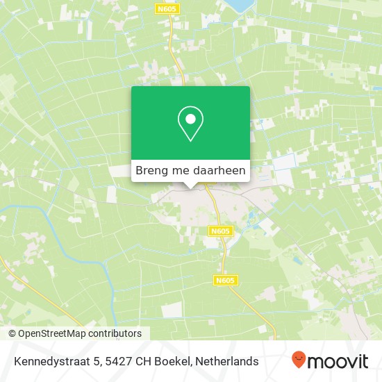 Kennedystraat 5, 5427 CH Boekel kaart