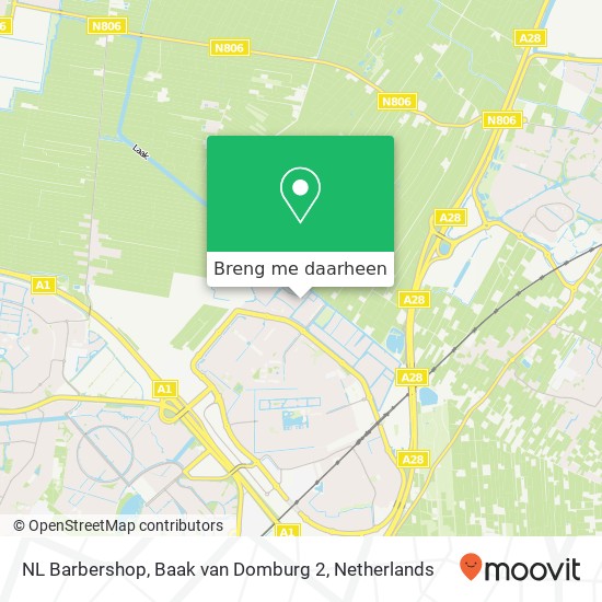 NL Barbershop, Baak van Domburg 2 kaart