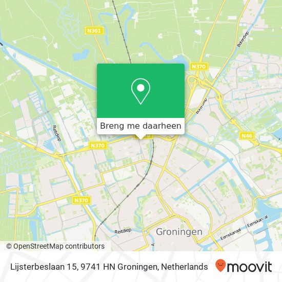 Lijsterbeslaan 15, 9741 HN Groningen kaart