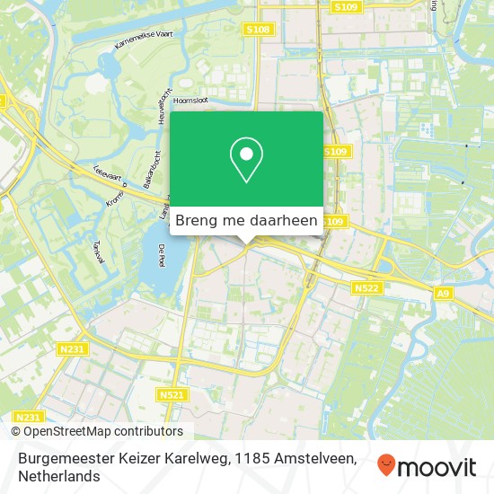 Burgemeester Keizer Karelweg, 1185 Amstelveen kaart