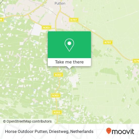 Horse Outdoor Putten, Driestweg kaart