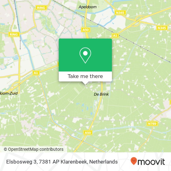 Elsbosweg 3, 7381 AP Klarenbeek kaart