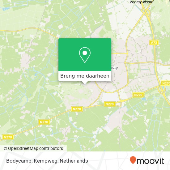 Bodycamp, Kempweg kaart