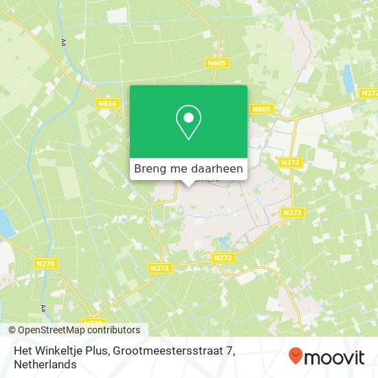 Het Winkeltje Plus, Grootmeestersstraat 7 kaart