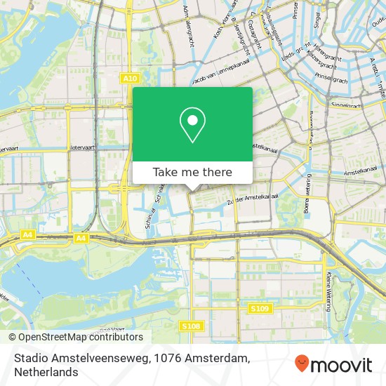 Stadio Amstelveenseweg, 1076 Amsterdam kaart
