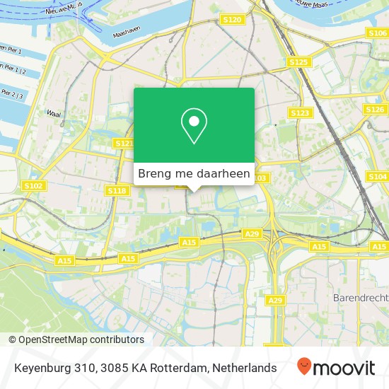 Keyenburg 310, 3085 KA Rotterdam kaart