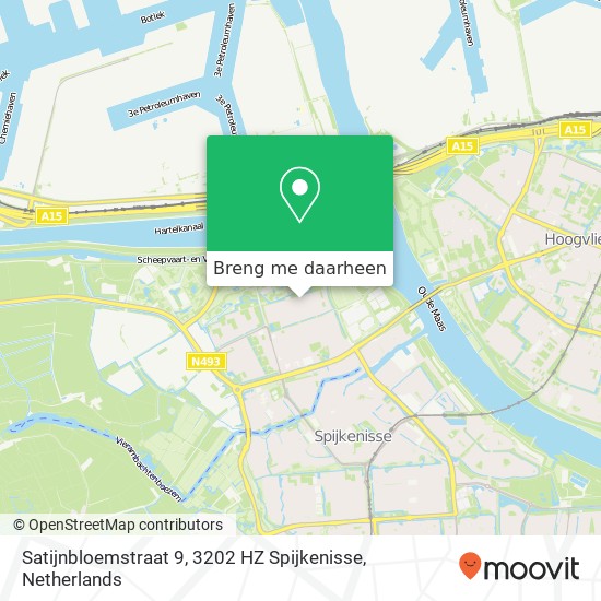 Satijnbloemstraat 9, 3202 HZ Spijkenisse kaart