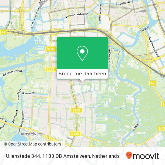 Uilenstede 344, 1183 DB Amstelveen kaart