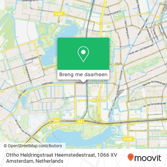 Ottho Heldringstraat Heemstedestraat, 1066 XV Amsterdam kaart