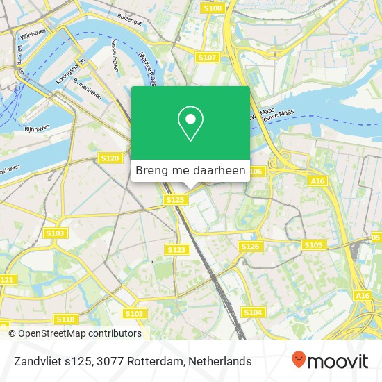 Zandvliet s125, 3077 Rotterdam kaart