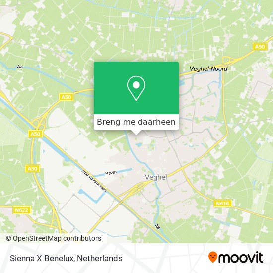 Sienna X Benelux kaart