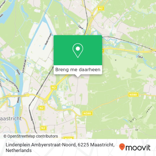 Lindenplein Ambyerstraat-Noord, 6225 Maastricht kaart