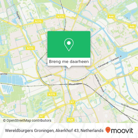 Wereldburgers Groningen, Akerkhof 43 kaart