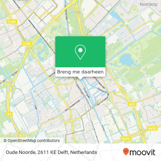 Oude Noorde, 2611 KE Delft kaart