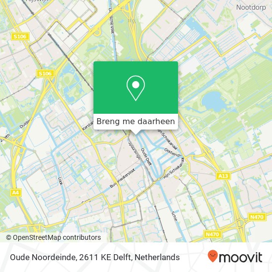 Oude Noordeinde, 2611 KE Delft kaart