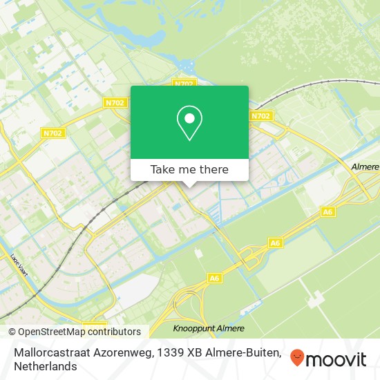 Mallorcastraat Azorenweg, 1339 XB Almere-Buiten kaart