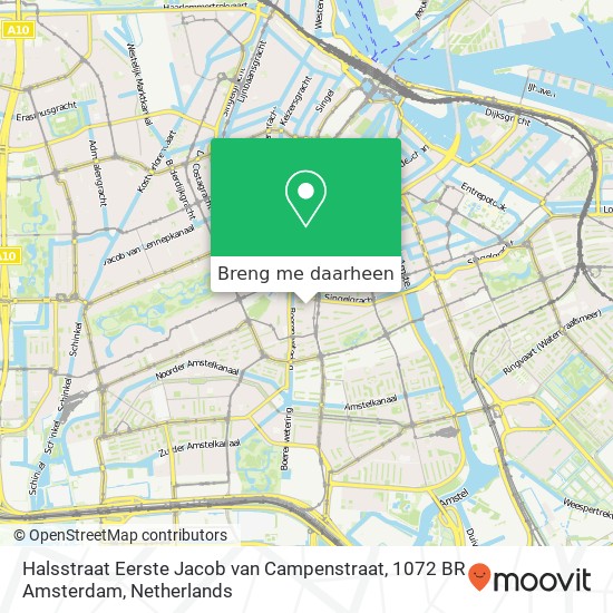 Halsstraat Eerste Jacob van Campenstraat, 1072 BR Amsterdam kaart
