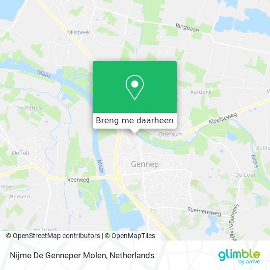 Nijme De Genneper Molen kaart