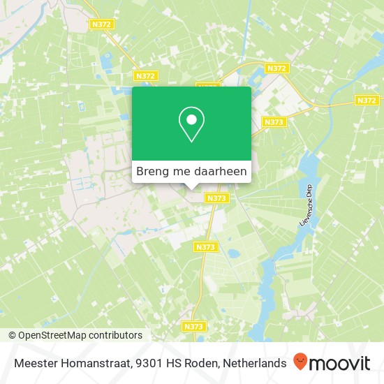 Meester Homanstraat, 9301 HS Roden kaart