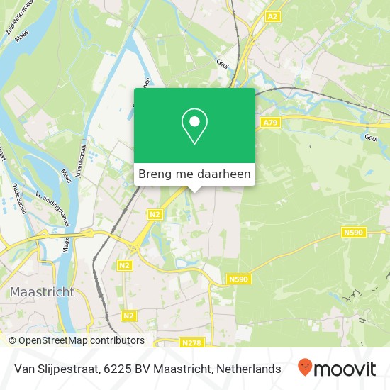 Van Slijpestraat, 6225 BV Maastricht kaart