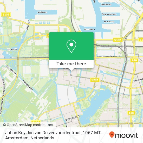 Johan Kuy Jan van Duivenvoordestraat, 1067 MT Amsterdam kaart