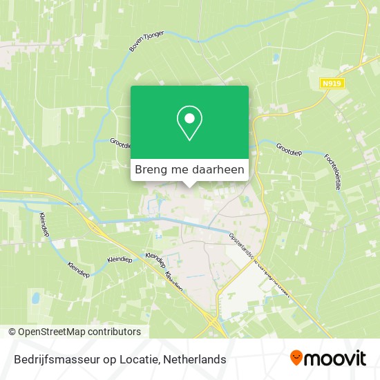 Bedrijfsmasseur op Locatie kaart