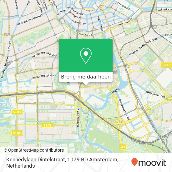 Kennedylaan Dintelstraat, 1079 BD Amsterdam kaart