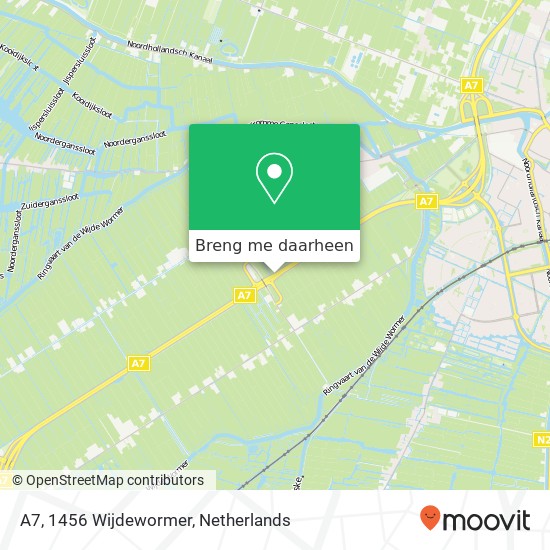 A7, 1456 Wijdewormer kaart