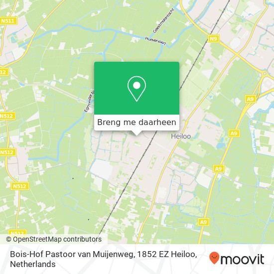Bois-Hof Pastoor van Muijenweg, 1852 EZ Heiloo kaart