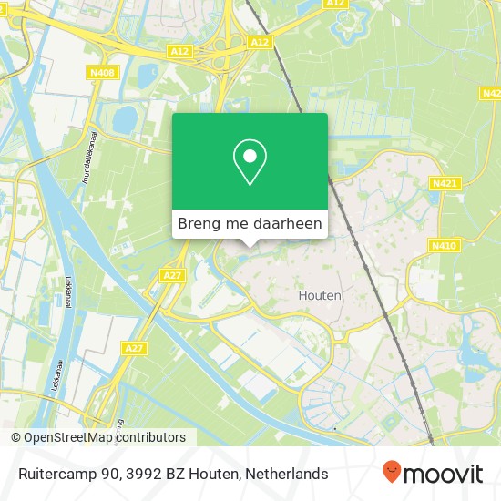 Ruitercamp 90, 3992 BZ Houten kaart