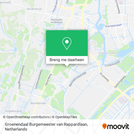 Groenendaal Burgemeester van Rappardlaan kaart