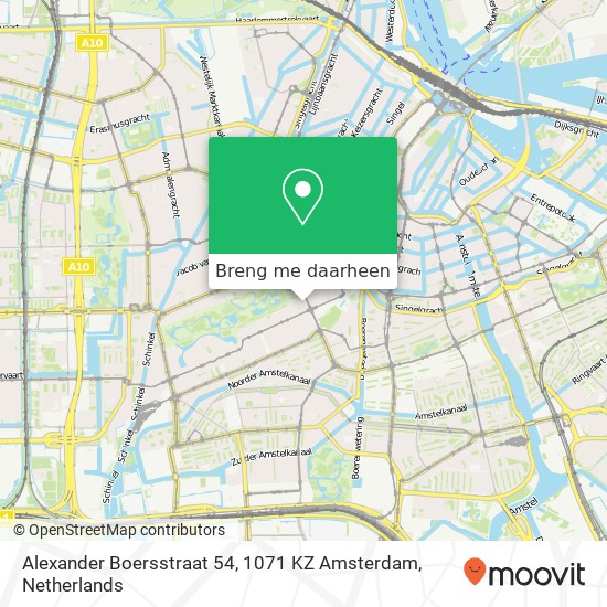 Alexander Boersstraat 54, 1071 KZ Amsterdam kaart