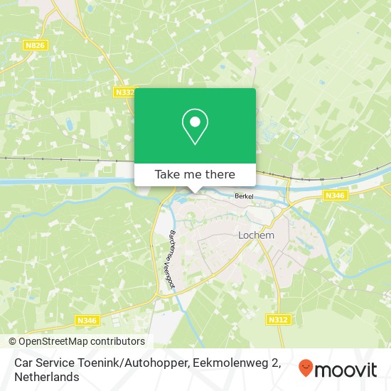 Car Service Toenink / Autohopper, Eekmolenweg 2 kaart