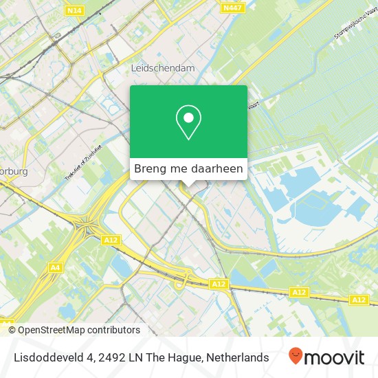 Lisdoddeveld 4, 2492 LN The Hague kaart