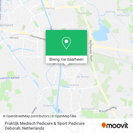 Praktijk Medisch Pedicure & Sport Pedicure Deborah kaart
