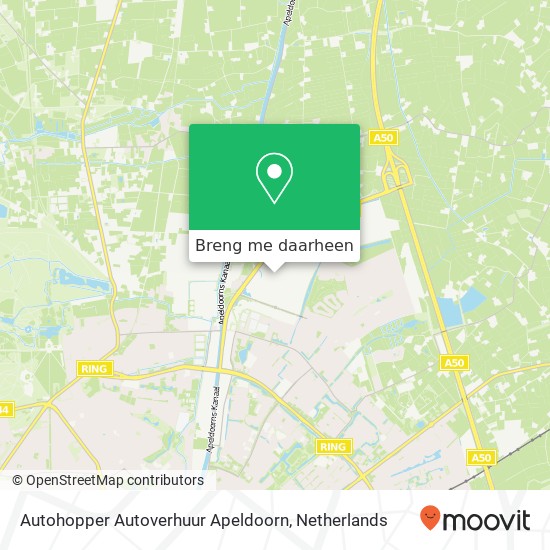 Autohopper Autoverhuur Apeldoorn kaart