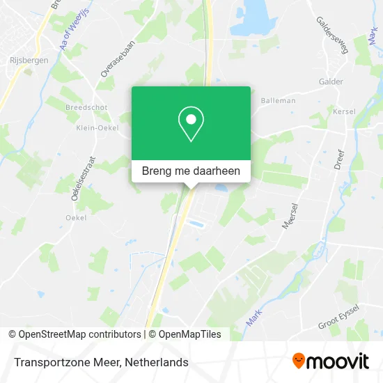 Transportzone Meer kaart