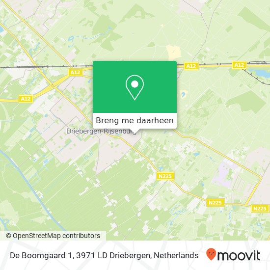 De Boomgaard 1, 3971 LD Driebergen kaart