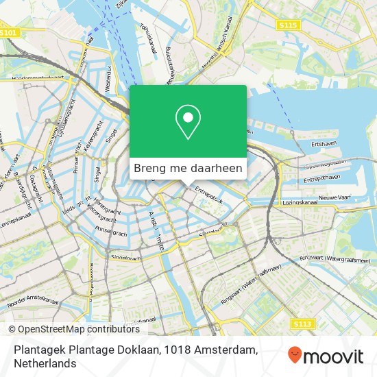 Plantagek Plantage Doklaan, 1018 Amsterdam kaart