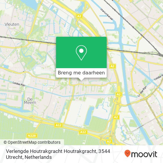 Verlengde Houtrakgracht Houtrakgracht, 3544 Utrecht kaart