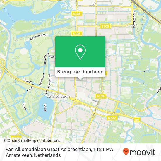van Alkemadelaan Graaf Aelbrechtlaan, 1181 PW Amstelveen kaart