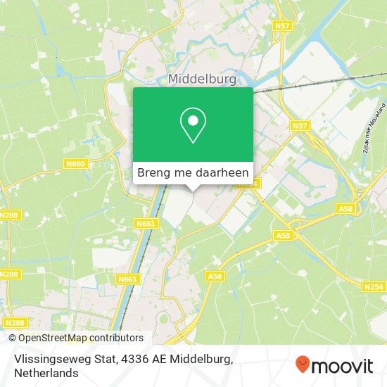 Vlissingseweg Stat, 4336 AE Middelburg kaart