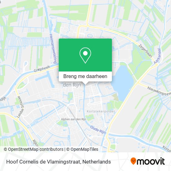 Hoof Cornelis de Vlamingstraat kaart