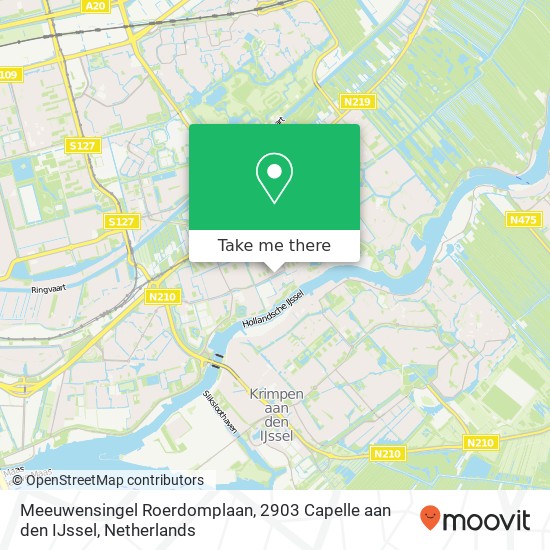 Meeuwensingel Roerdomplaan, 2903 Capelle aan den IJssel kaart