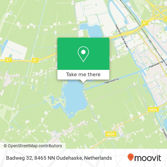 Badweg 32, 8465 NN Oudehaske kaart