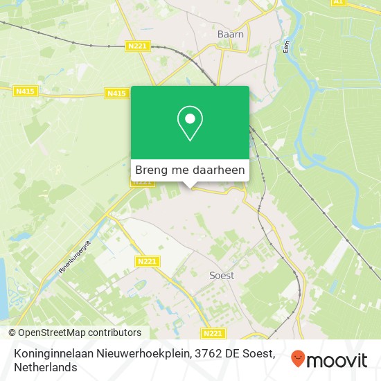 Koninginnelaan Nieuwerhoekplein, 3762 DE Soest kaart